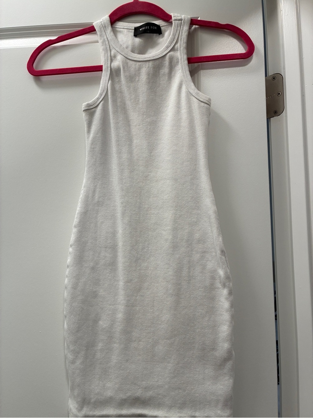 White Fox White Ribbed Tank Dress Womens Size Small NWOT